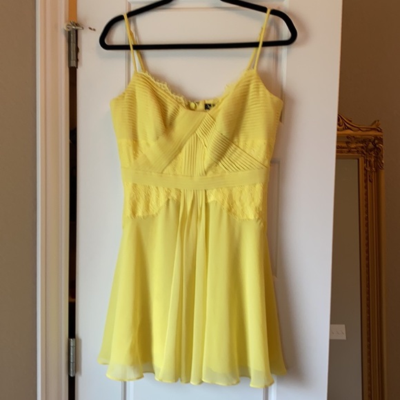 BCBGMaxazria Katalina Chiffon and Lace Dress - Picture 5 of 11